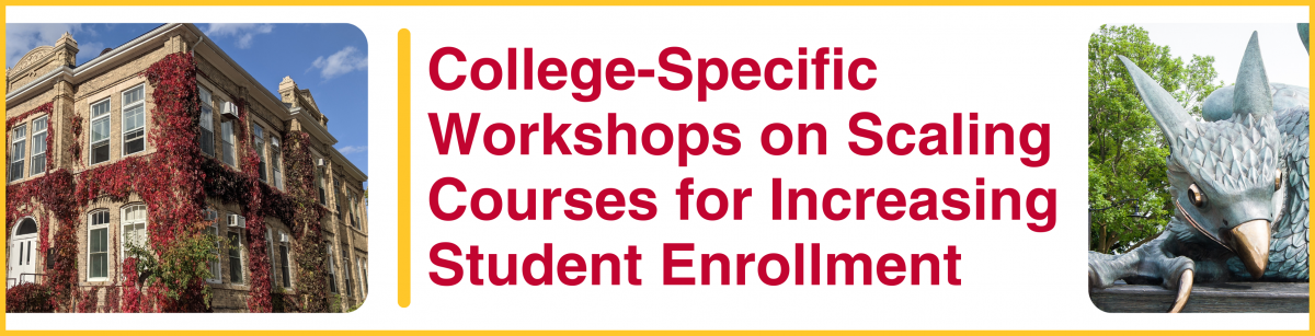 College-Specific Workshops on Scaling Courses for Increasing Student Enrollment Banner