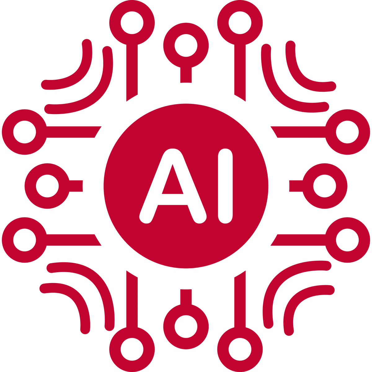Red icon for AI in teaching and learning