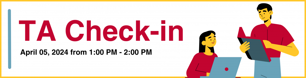 Teaching Assistant Check-in Banner